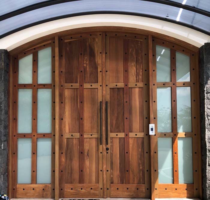 12 foot large cedar doors