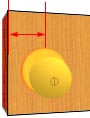 Measure door hole backset