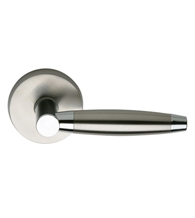Two-Tone Stainless Steel Door Lever Set in Retro, Omnia #15