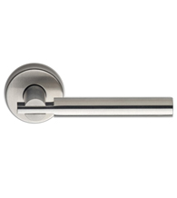 Designer Stainless Steel Door Lever Set, Omnia #25