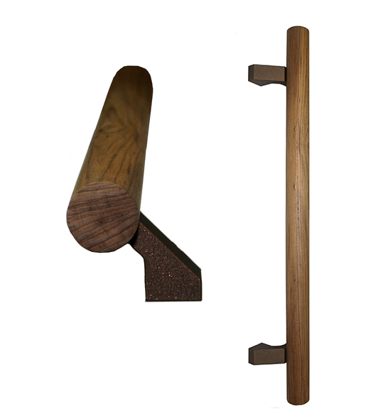 1-1/2 Diameter Offset Wood Door Pull
