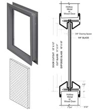 12 x 12 Lite Kit with Wired Glass, NGP L-FRA100-12x12-WG