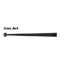 30 Inch Bean Tip Iron Art Dummy Strap Hinge, Acorn IHQBP