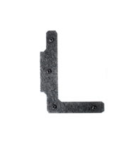 Rough Iron Dummy L Hinge Plate, Acorn RH6BP