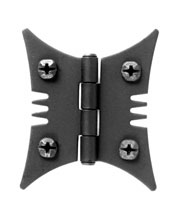 Butterfly Smooth Iron Cabinet Hinge Pair, Acorn AJ1BQ