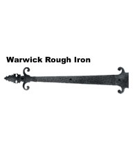 24 Inch Fancy Tip Warwick Iron Dummy Strap Hinge, Acorn WIEBP