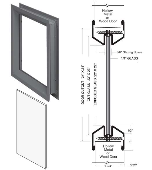 24 x 24 Clear Glass Lite Kit