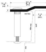 84 Inch Stainless Steel Offset Security Bar, Pemko 3572SS/84