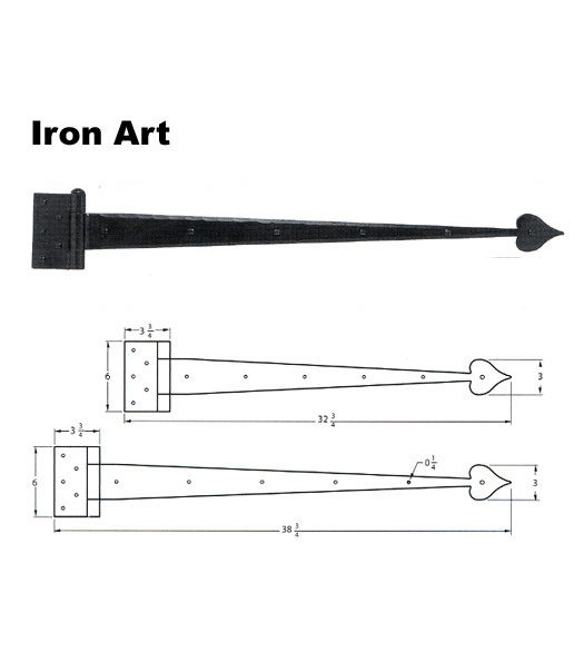 Heart Strap Door Hinges For Rated for 600 LBS