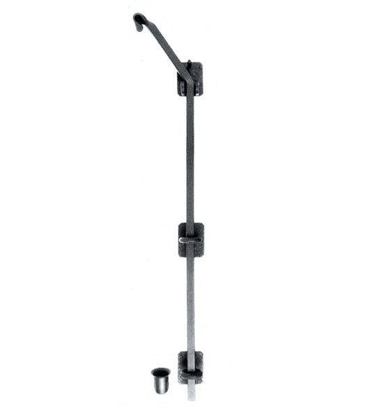 18 Square Rough Iron Cane Bolt