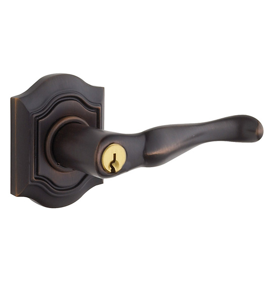 Bethpage Keyed Lever with Matching Rose