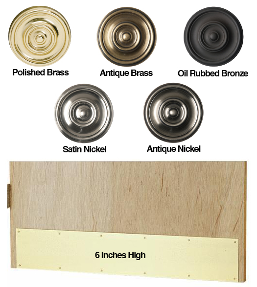 6-inch High Brass Door Kick Plate