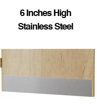 6 Inch High Stainless Steel Door Kick Plates