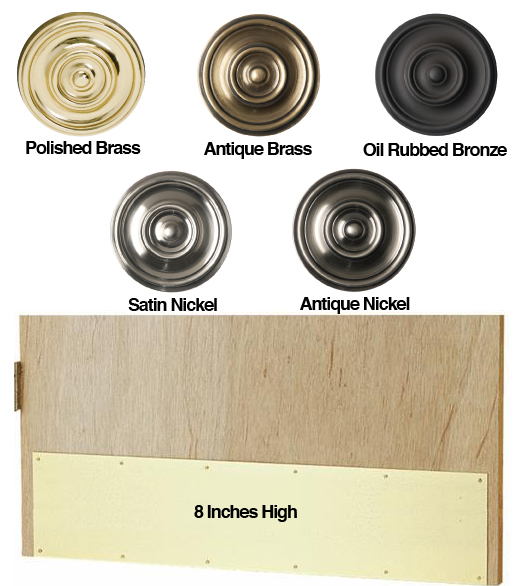 8 inch High Brass Door Kick Plate