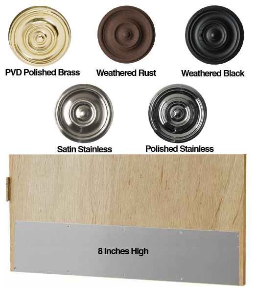 8 inch High Stainless Steel Door Kick Plate