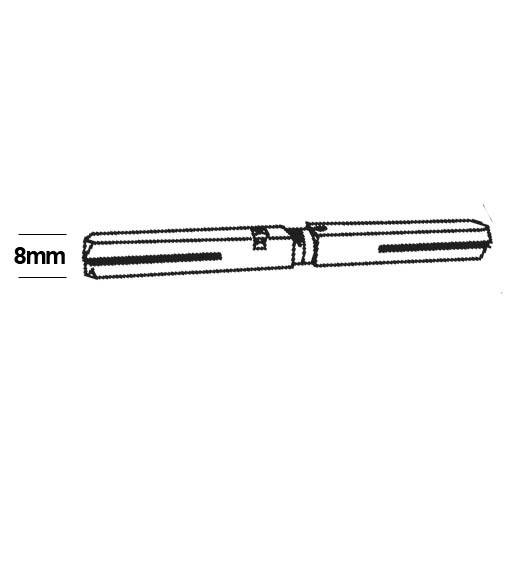 8mm Privacy Spindle for Omnia Levers