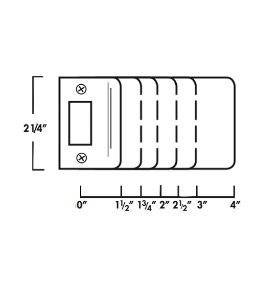 Extended Full Lip Stainless Strike Plate