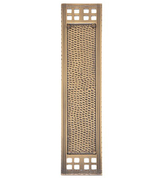 Solid Brass Arts and Crafts Push Plate