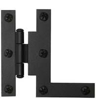 3 Inch Offset Smooth Iron H-L Cabinet Hinge, Acorn AH4BQ