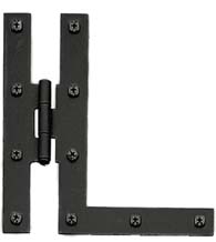 7 Inch Smooth Iron H-L Hinge, Acorn AH8BQ