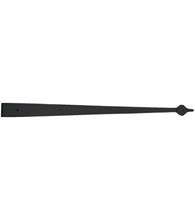 24 Inch Spear Tip Smooth Iron Dummy Strap Hinge, Acorn AIFBP