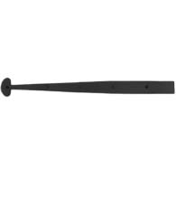 17-1/4 Inch Bean Tip Smooth Iron Dummy Strap Hinge, Acorn AILBP