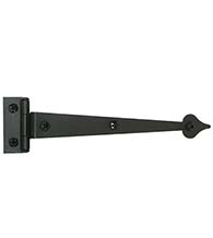 6 Inch Smooth Iron Cabinet Heart Tip Offset Strap Hinge, Acorn AIVBQ