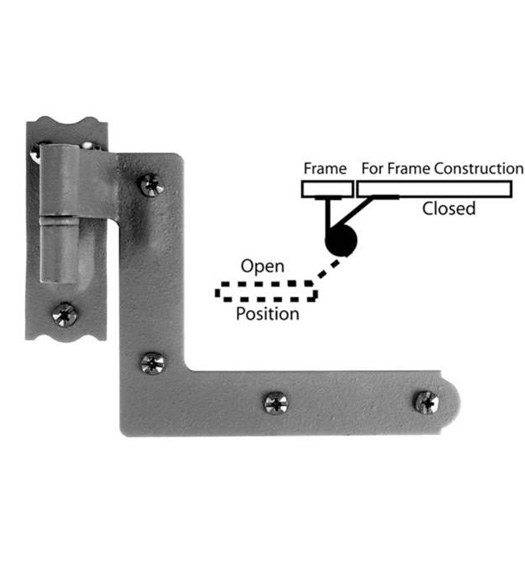 Black Iron 1-1/4 Inch New York Shutter Hinge