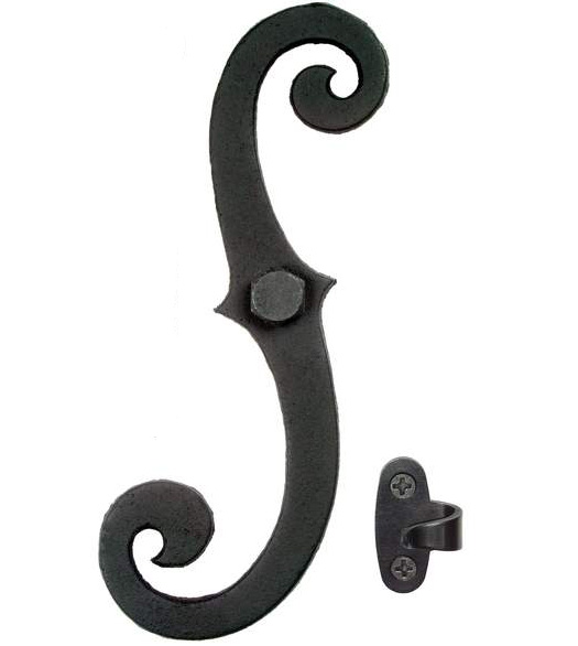 Black Aluminum S Shutter Dogs