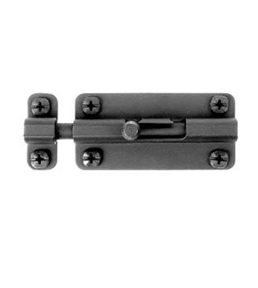 Smooth Black Iron 4 Inch Slide Barrel Bolt