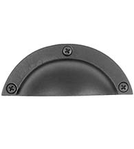 3-1/2 Inch Smooth Iron Cup Pull, Acorn APUBP
