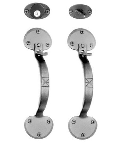 Black Iron Bean Tip Mortise Lockset