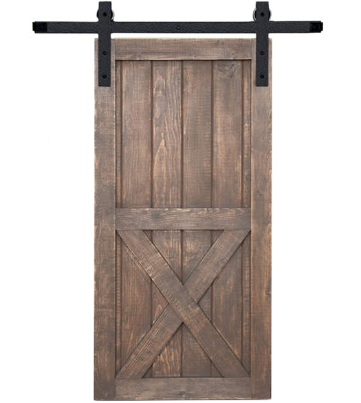 6' Track Square Mount Barn Door Hardware Kit