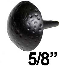 5/8 Inch Black Iron Forged Round Clavos, Acorn CL1BP
