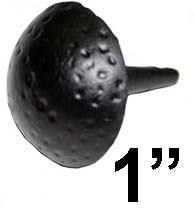 1 Inch Black Iron Forged Round Clavos, Acorn CL3BP