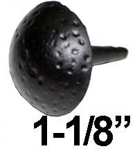 1-1/8 Inch Black Iron Forged Round Clavos, Acorn CL4BP