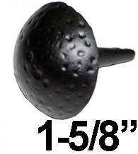 1-5/8 Inch Black Iron Forged Round Clavos, Acorn CL9BP