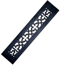 16 x 3-1/2 Cast Iron Grille Without Screw Holes, Acorn GR4BG