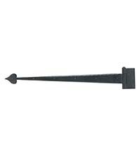36-3/4 Inch Heavy Door Heart Tip Strap Hinges, Acorn IHKBP