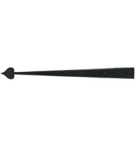 30 Inch Heart Tip Iron Art Dummy Strap Hinge, Acorn IHNBP