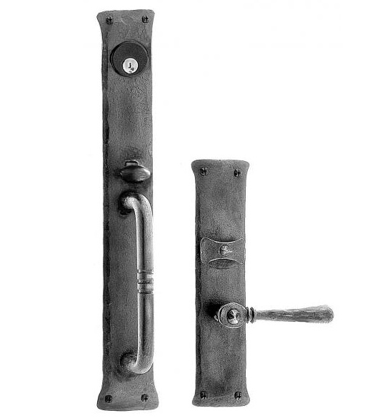 Traditional 16 Inch Iron Art Mortise Lockset