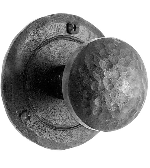 Hammered Knob with Round Rose