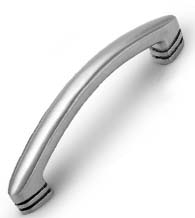 Grooved Stainless Steel Descartes Cabinet Pull, Acorn PMH-T-08