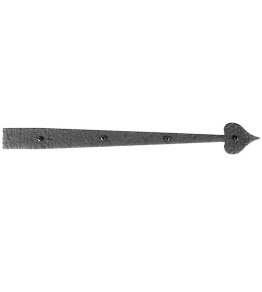 18-3/ Rough Iron Heart Tip Dummy Strap Hinge