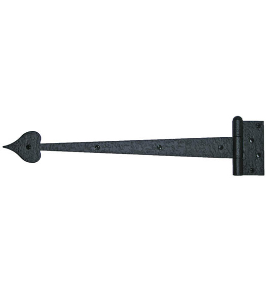 17 Heart Rough Iron Heavy Strap Hinge
