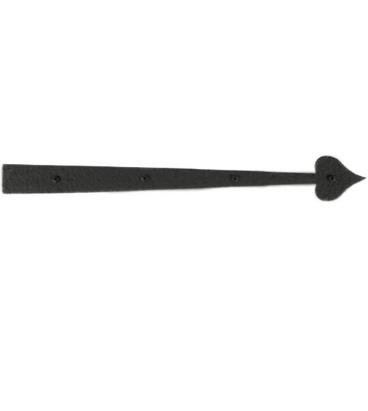 14 Rough Iron Heart Tip Dummy Strap Hinge