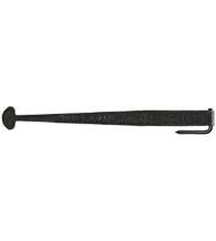 19-5/8 Inch Bean Tip Rough Iron Strap Hinge For Gates With Wood Screws, Acorn RIPBP