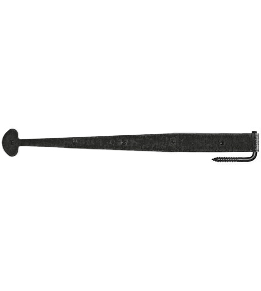 19-5/8 Bean Tip Iron Strap Hinge With Pintle