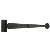 6 Inch Offset Rough Iron Cabinet Bean Tip Strap Hinge, Acorn RIYBQ