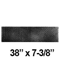 38 x 7-3/8 Rough Black Iron Door Kick Plate, Acorn RMUBP